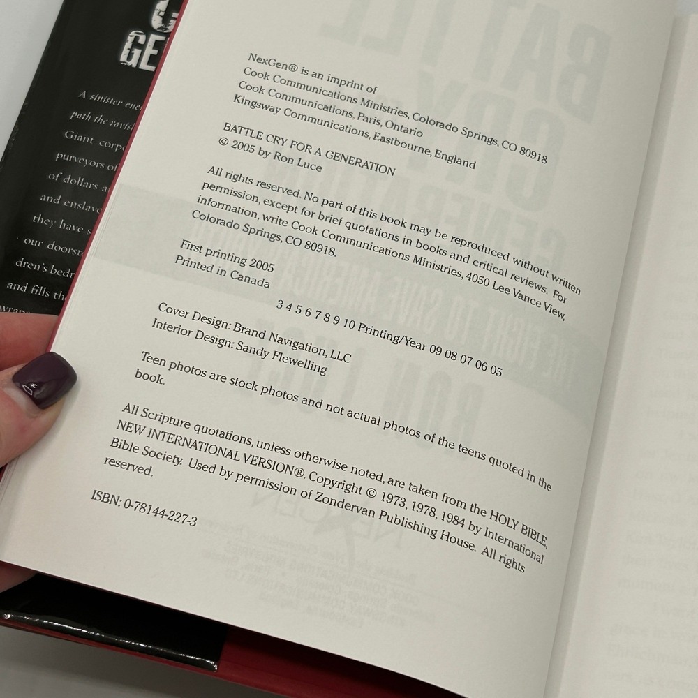 Battle Cry for a Generation The Fight to Save Americas Youth Luce Hardcover Book - Picture 8 of 10
